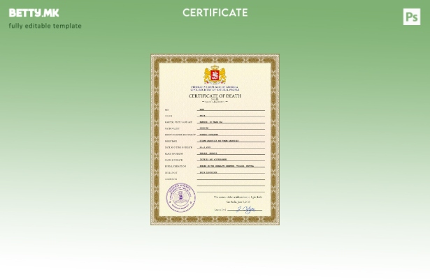 модерен стил Грузија од витално значење запис за смртен шаблон PSD шаблон